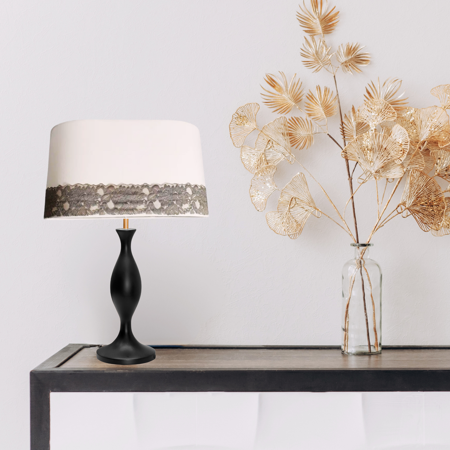 CD136;H 8.6" X L 16" X W9"; Oval Lamp Shade; Handmade Lamp Shades, Lamp shade for table lamp; Vintage Lamp Shade; Fabric lamp Shade.