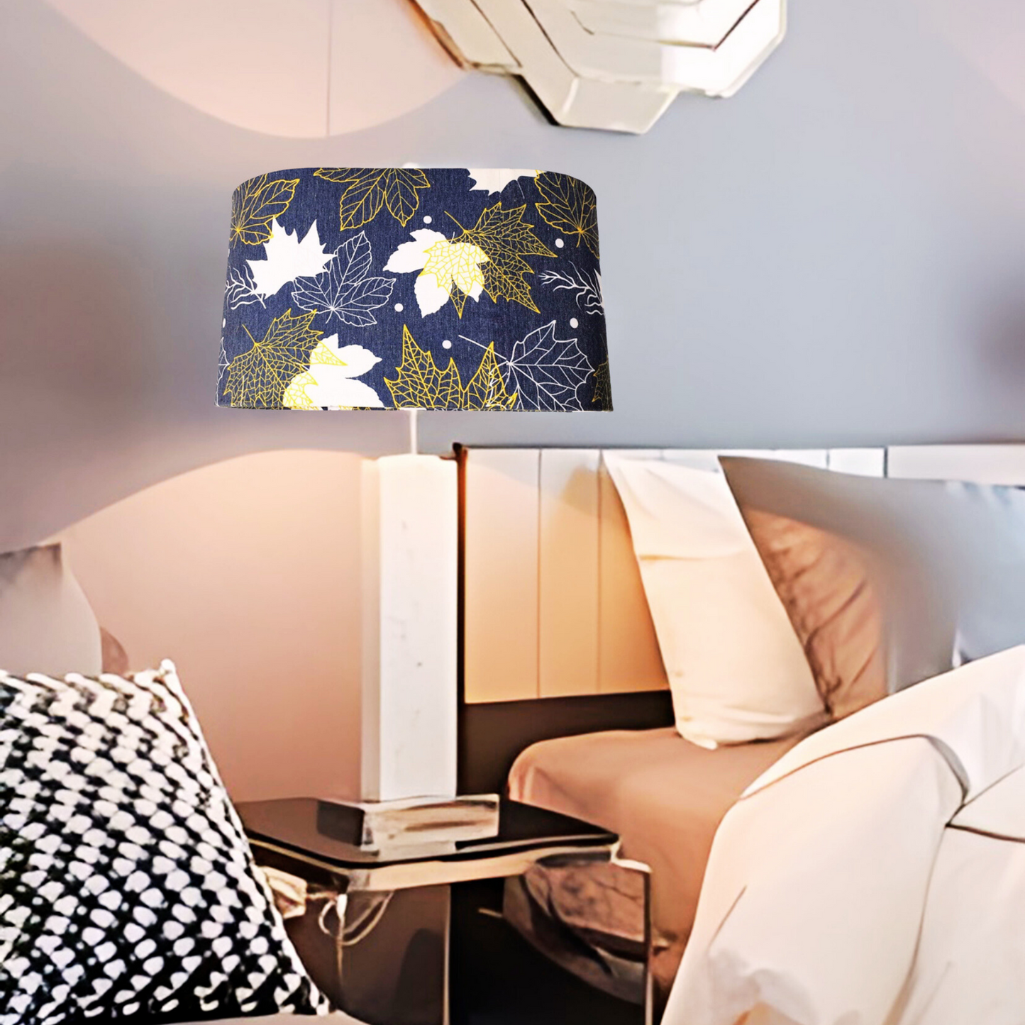 CD141- Oval Lamp Shade; Handmade Lamp Shades, Lamp shade for table lamp; Vintage Lamp Shade; Fabric lamp Shade.