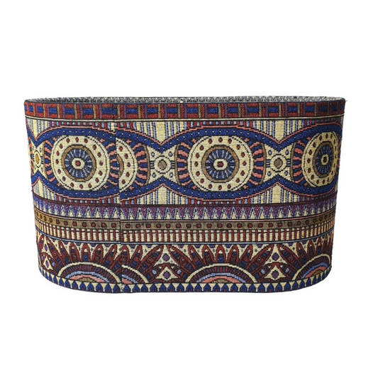 CD138; Oval  Lamp Shade; Handmade Lamp Shades, Lamp shade for table lamp; Vintage Lamp Shade; Fabric lamp Shade.