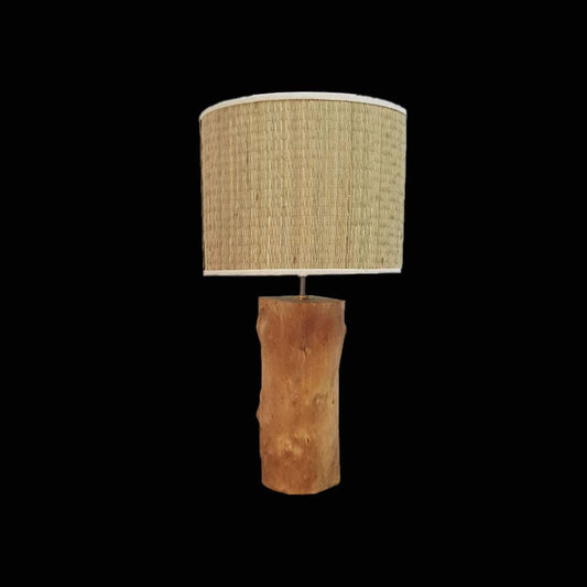 ( H58) H-H Table Lamp for Nightstands, Bedside Table Lamps for Your Bedroom, Handmade Desk Lamps for Home Office Farmhouse Living Room, Vintage Unique Bedside Lamp Made of Rustic Wood for Home Decor.