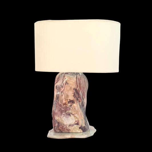 (TL55) H-H Table Lamp for Nightstands, Bedside Table Lamps for Your Bedroom, Handmade Desk Lamps for Home Office Farmhouse Living Room, Vintage Unique Bedside Lamp Made of Rustic Wood for Home Decor.