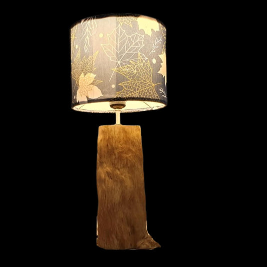 (TL52) H-H Table Lamp for Nightstands, Bedside Table Lamps for Your Bedroom, Handmade Desk Lamps for Home Office Farmhouse Living Room, Vintage Unique Bedside Lamp Made of Rustic Wood for Home Decor.