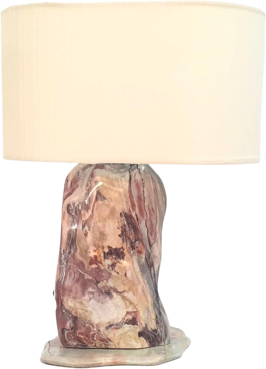 (TL55) H-H Table Lamp for Nightstands, Bedside Table Lamps for Your Bedroom, Handmade Desk Lamps for Home Office Farmhouse Living Room, Vintage Unique Bedside Lamp Made of Rustic Wood for Home Decor.