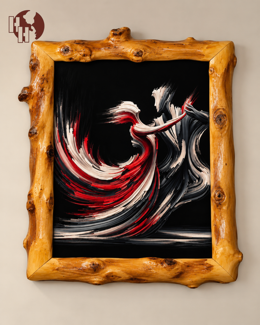 Passion in Motion – Coffee Wood Wall Art 50×60 cm | HH HOME DECOR