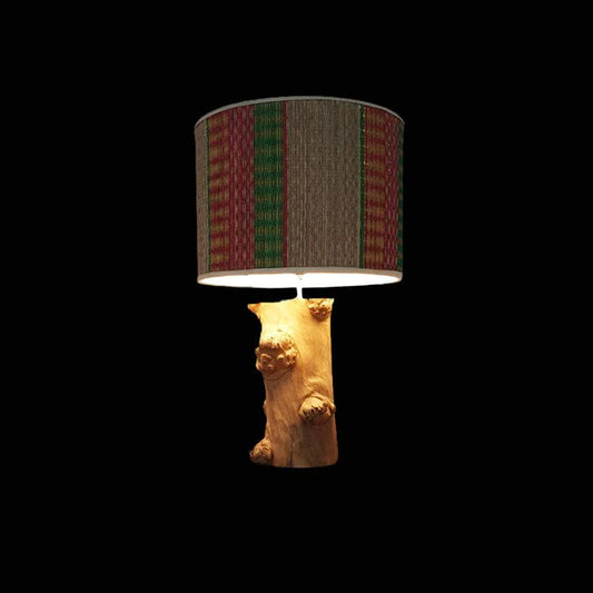 ( H46) H-H Table Lamp for Nightstands, Bedside Table Lamps for Your Bedroom, Handmade Desk Lamps for Home Office Farmhouse Living Room, Vintage Unique Bedside Lamp Made of Rustic Wood for Home Decor.