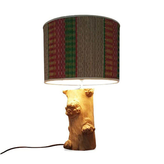 ( H46) H-H Table Lamp for Nightstands, Bedside Table Lamps for Your Bedroom, Handmade Desk Lamps for Home Office Farmhouse Living Room, Vintage Unique Bedside Lamp Made of Rustic Wood for Home Decor.