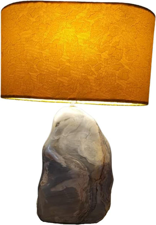 (H71) H-H Table Lamp for Nightstands, Bedside Table Lamps for Your Bedroom, Handmade Desk Lamps for Home Office Farmhouse Living Room, Vintage Unique Bedside Lamp Made of Rustic Wood for Home Decor