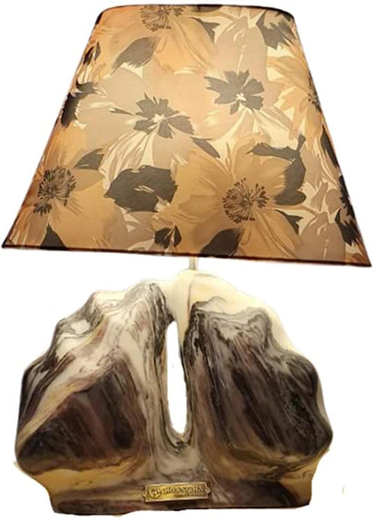 (H61) H-H Table Lamp for Nightstands, Bedside Table Lamps for Your Bedroom, Handmade Desk Lamps for Home Office Farmhouse Living Room, Vintage Unique Bedside Lamp Made of Rustic Wood for Home Decor.