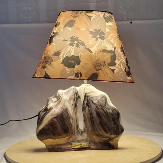 (H61) H-H Table Lamp for Nightstands, Bedside Table Lamps for Your Bedroom, Handmade Desk Lamps for Home Office Farmhouse Living Room, Vintage Unique Bedside Lamp Made of Rustic Wood for Home Decor.