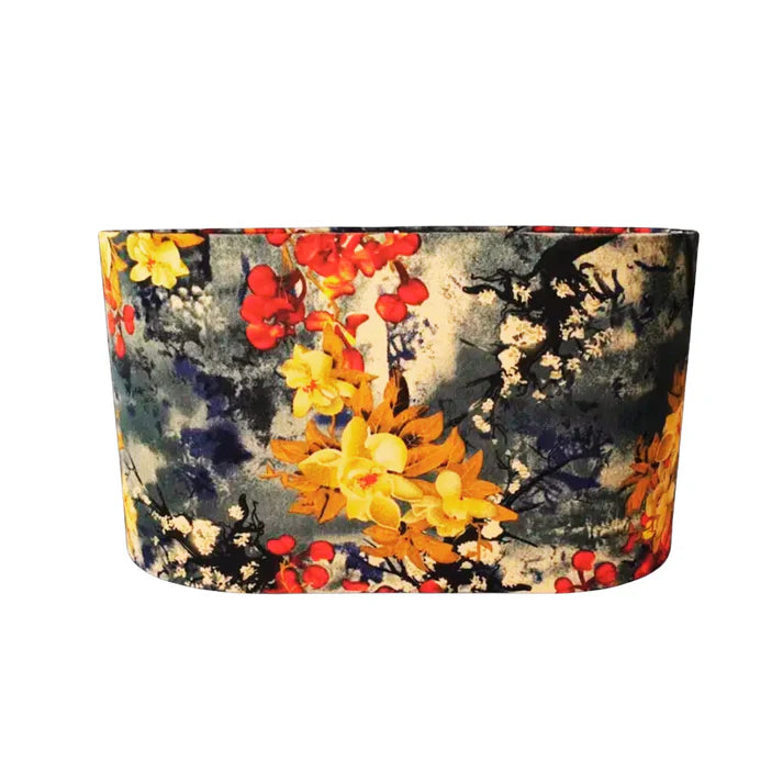 CD140-H 8.6" X L 16" X W9"; Oval Lamp Shade; Handmade Lamp Shades, Lamp shade for table lamp; Vintage Lamp Shade; Fabric lamp Shade.