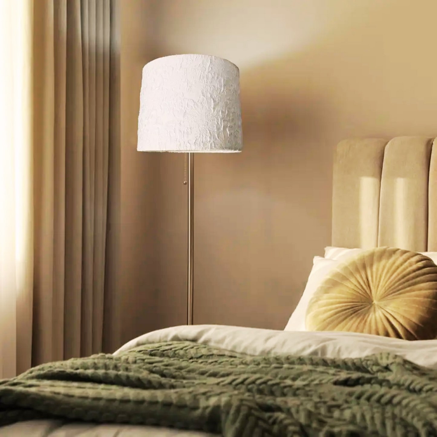 CD132 ; Drum Lamp Shade; Handmade Lamp Shades, Lamp shade for table lamp; Vintage Lamp Shade; Fabric lamp Shade.