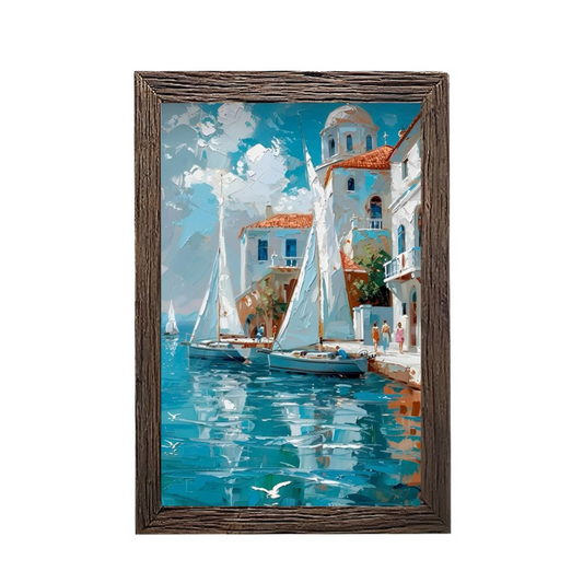 Canvas painting; Wood Picture Frame; TRI111; Hanging Picture Frame.