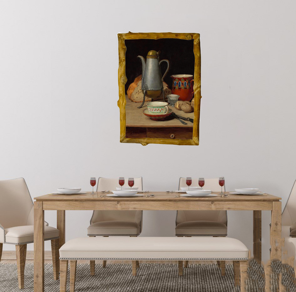RUSTIC OIL PAINTING . HANDMADE , GIFTS , SPECIAL GIFTS ( 028 TR/H-H )