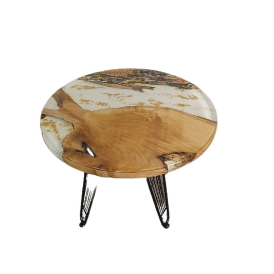 B259; Epoxy coffee table; Art Resin Table;Custom Made Resin and Drift Wooden Coffee Table, Epoxy Table Round , Resin table, Epoxy end table.