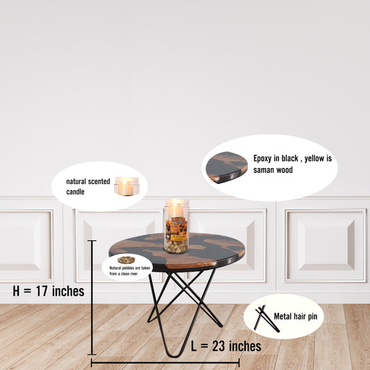 BD5; Epoxy coffee table; Art Resin Table;Custom Made Resin and Drift Wooden Coffee Table, Epoxy Table Round , Resin table, Epoxy end table.