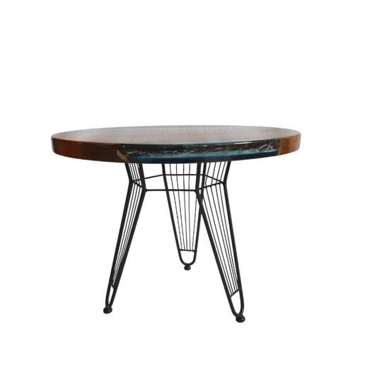 B252; Epoxy coffee table; Art Resin Table;Custom Made Resin and Drift Wooden Coffee Table, Epoxy Table Round , Resin table, Epoxy end table.