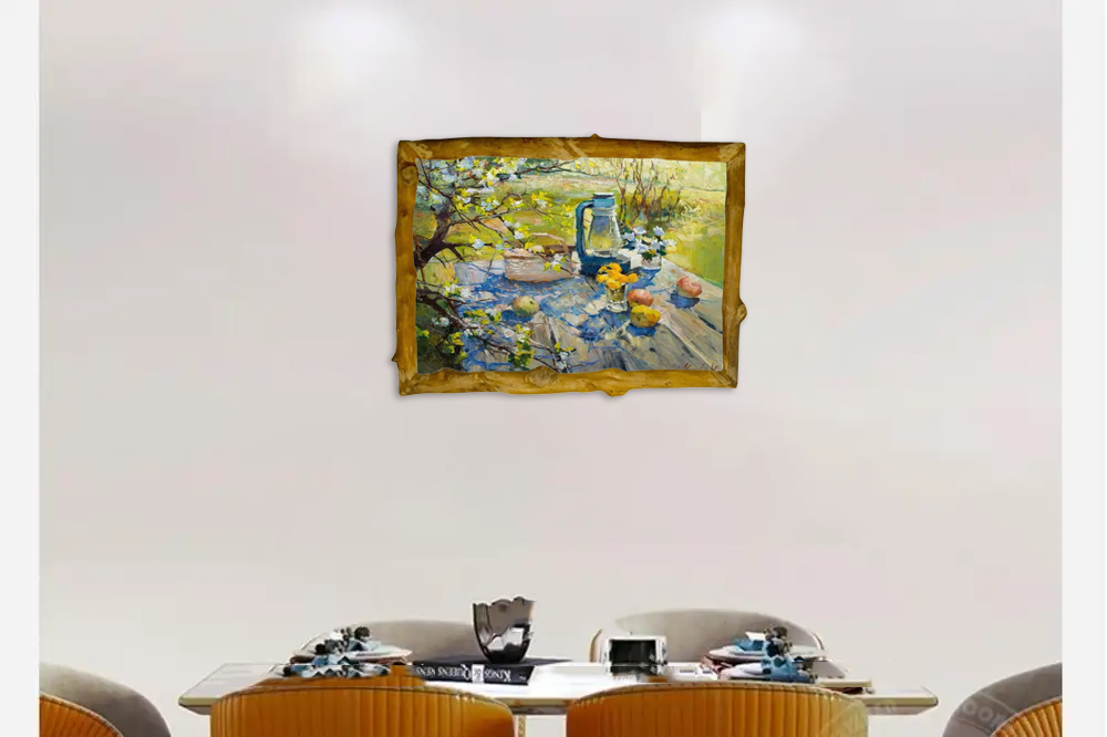The OIL PAINTING , ARTWORK . HANDMADE GIFTS , SPECIAL GIFTS , RUSTIC HOME DECOR ( 033 TR/h-h )