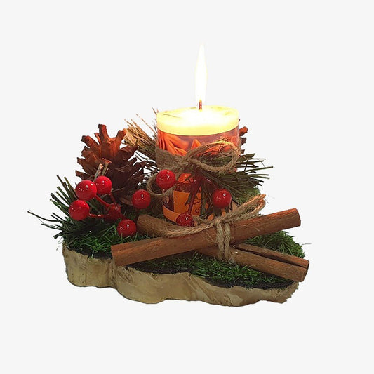 DN247-Christmas candle holder . Unique gift for Noel , Handmade scented candle holder , Gift for her , Christmas gift.