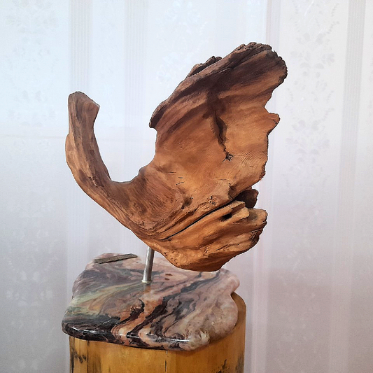 GTT09-Driftwood sculpture statues , gift , home decor