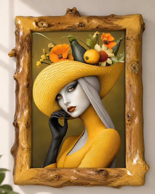Golden Elegance – Coffee Wood Wall Art 50×60 cm | HH HOME DECOR