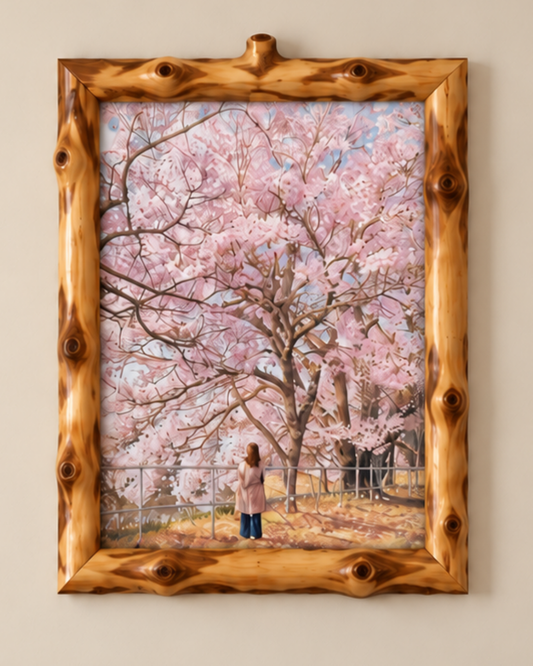 Blossom of Spring – Coffee Wood Wall Art 50×60 cm | HH HOME DECOR