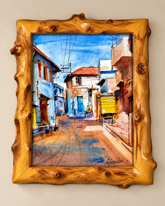 Old Town Memories – Coffee Wood Wall Art 50×60 cm | HH HOME DECOR