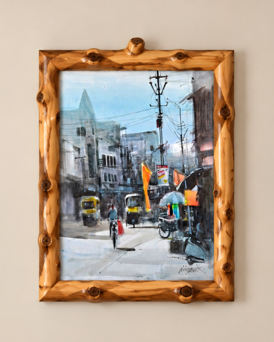 Rhythm of the Street – Coffee Wood Wall Art 50×60 cm | HH HOME DECOR
