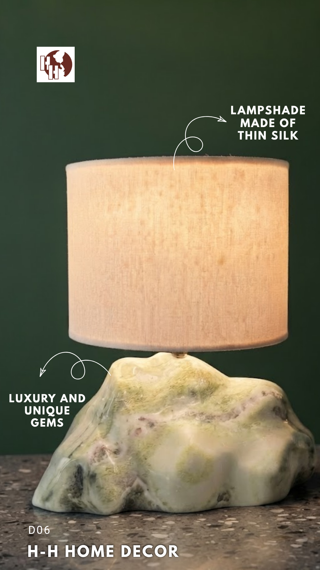 [D06] Natural Stone Table Lamp