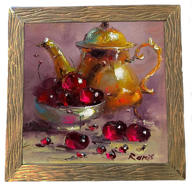 TRANH TĨNH VẬT KHUNG GỖ LŨA, GỖ COFFEE - TRI 26