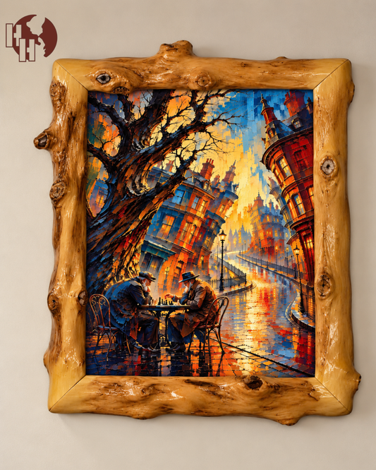 City Lights – Coffee Wood Wall Art 50×60 cm | HH HOME DECOR