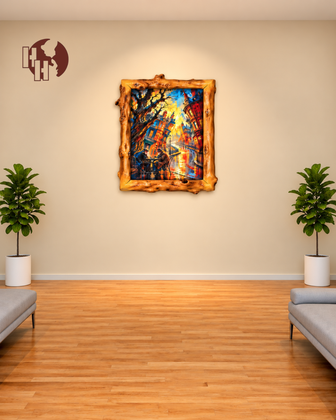 City Lights – Coffee Wood Wall Art 50×60 cm | HH HOME DECOR