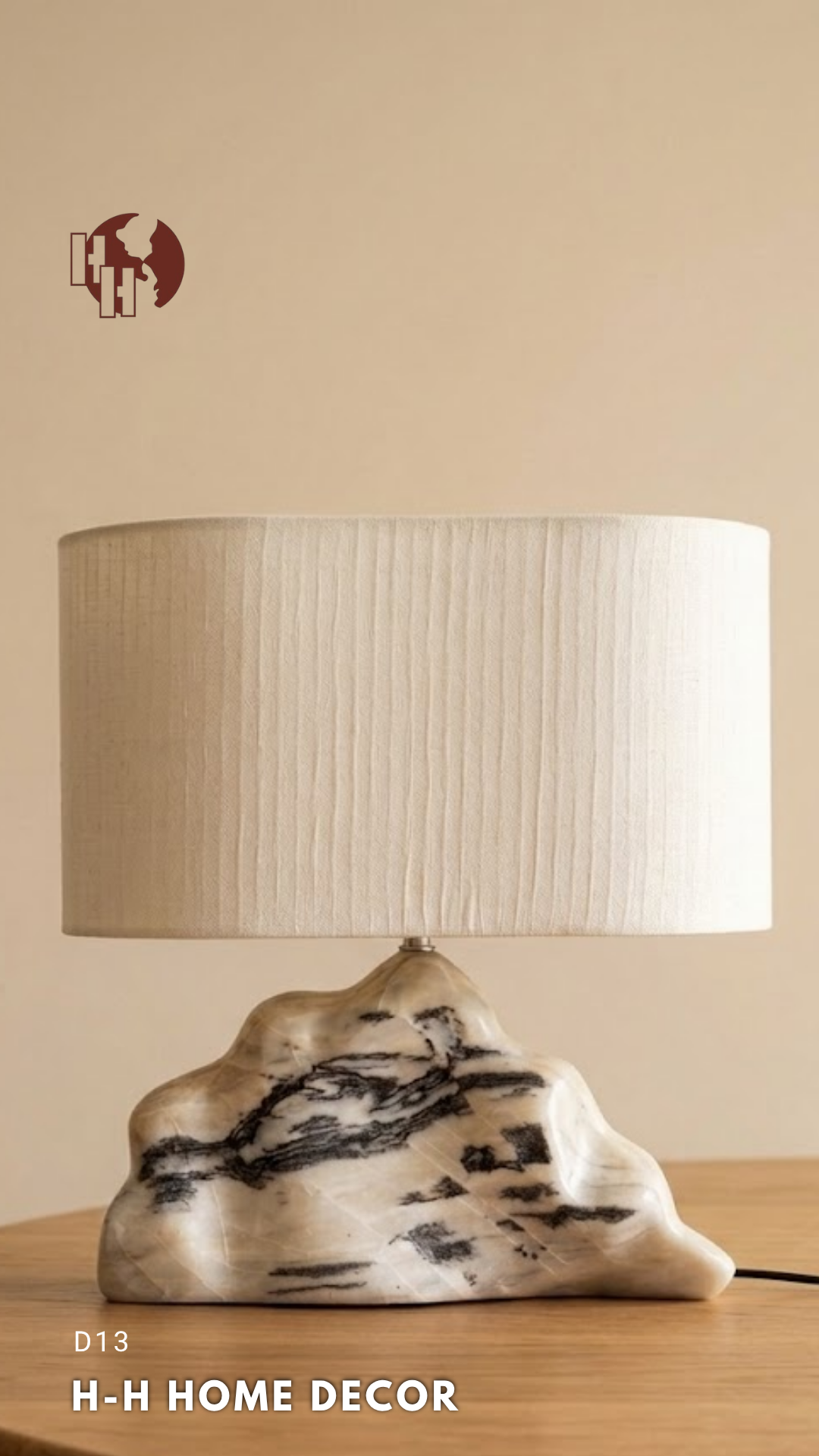[D13] Rustic Mountain Zen Decorative Nightstand Lamp