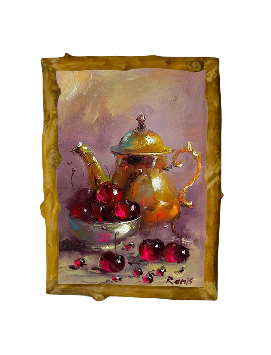 TRANH TĨNH VẬT KHUNG GỖ LŨA, GỖ COFFEE - TRI 26