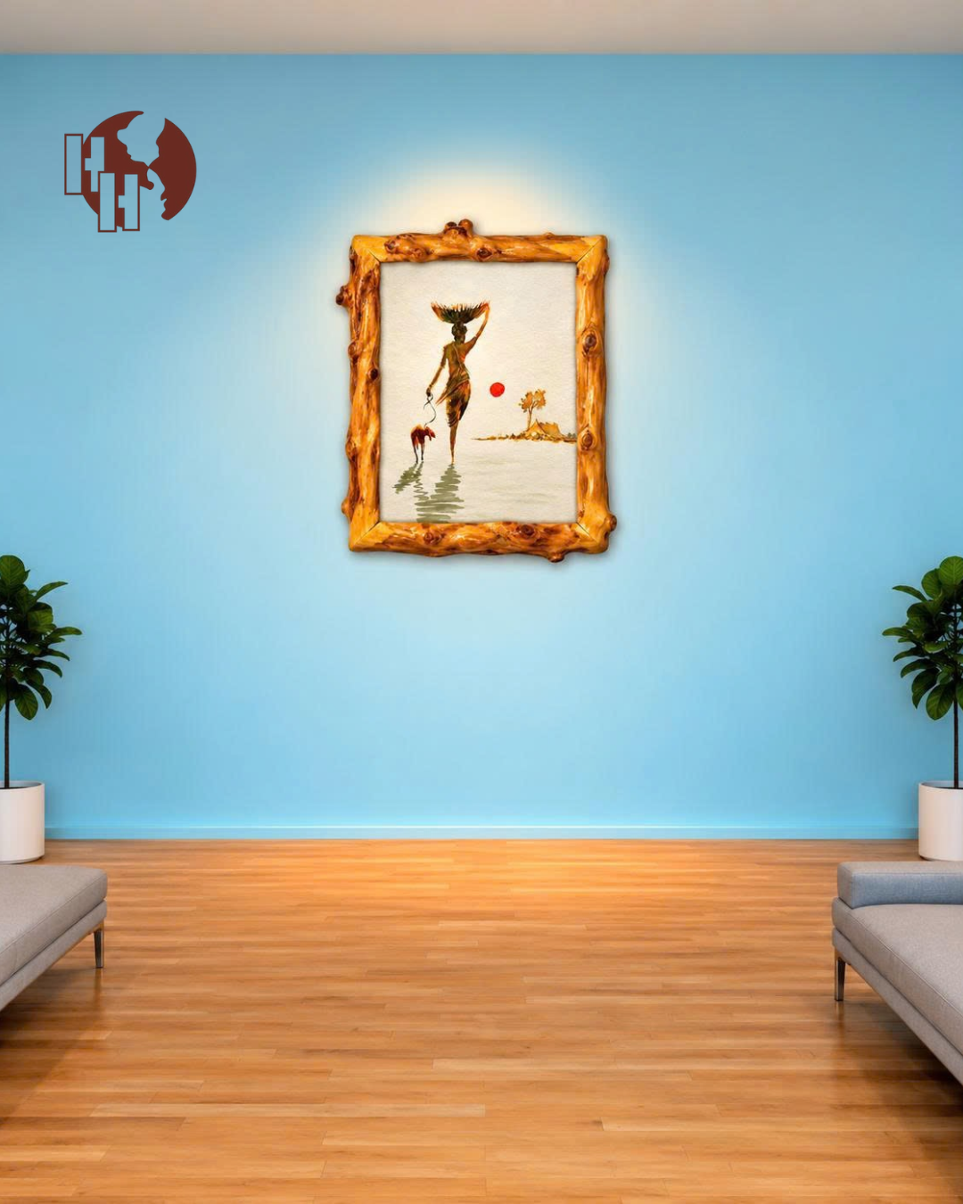 Graceful Journey – Coffee Wood Wall Art 50×60 cm | HH HOME DECOR
