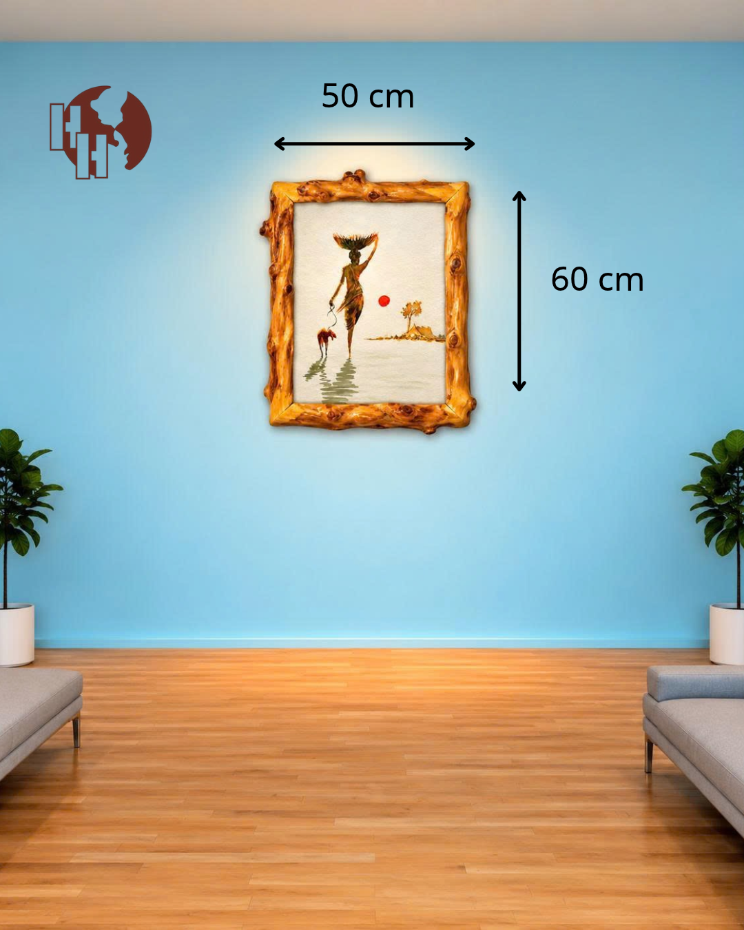 Graceful Journey – Coffee Wood Wall Art 50×60 cm | HH HOME DECOR