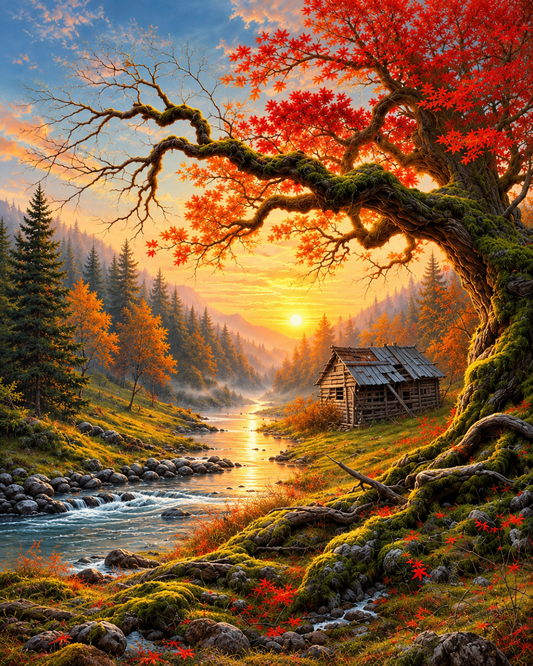 Sunset Haven – Coffee Wood Wall Art 50×60 cm | HH HOME DECOR