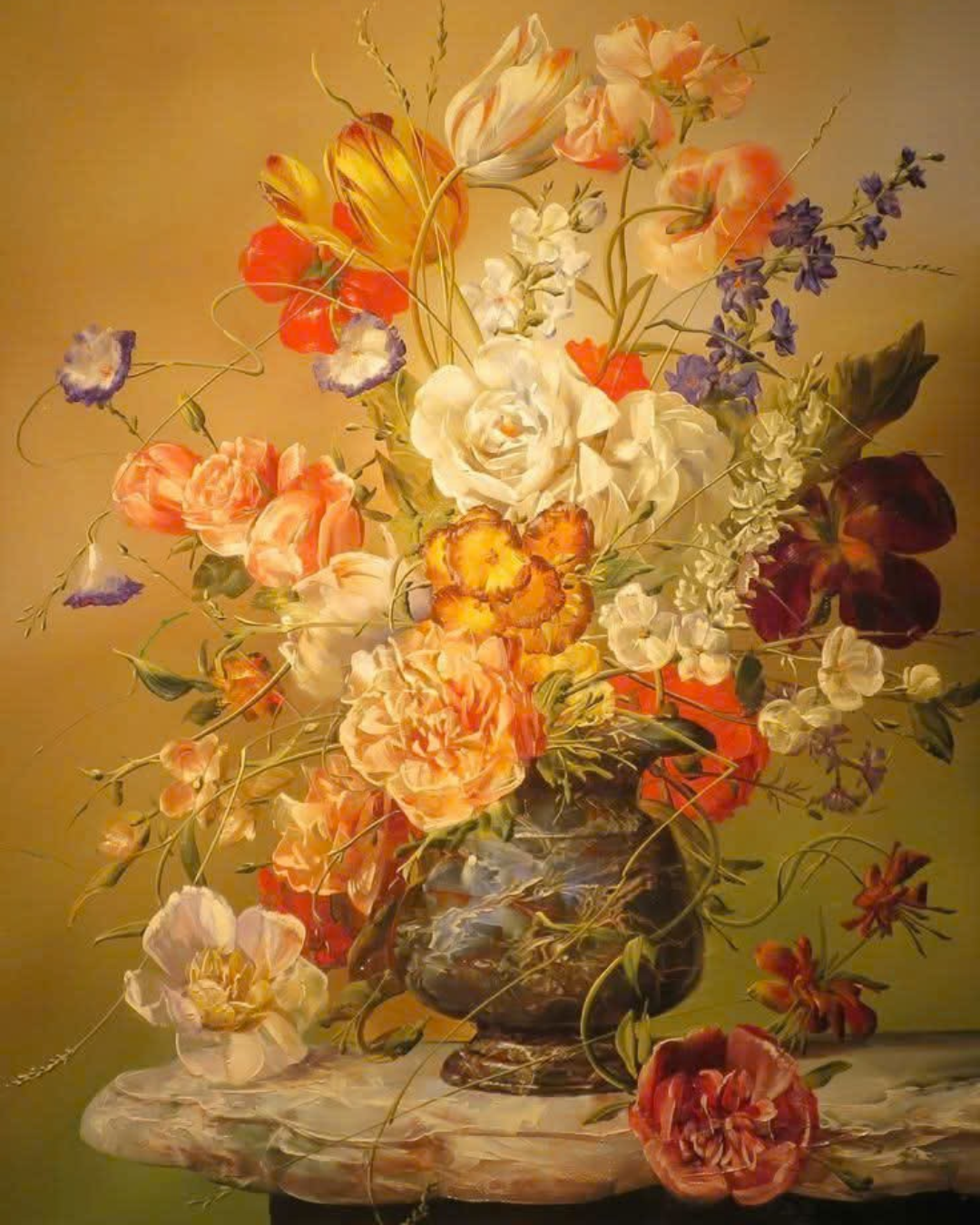 Timeless Bloom – Coffee Wood Floral Wall Art 50×60 cm | HH HOME DECOR