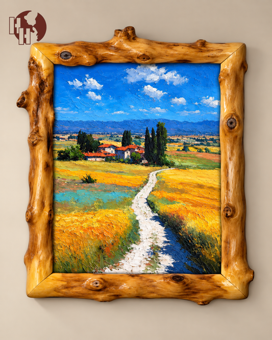 Path to the Countryside – Coffee Wood Wall Art 50×60 cm | HH HOME DECOR