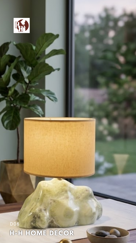 [D06] Natural Stone Table Lamp