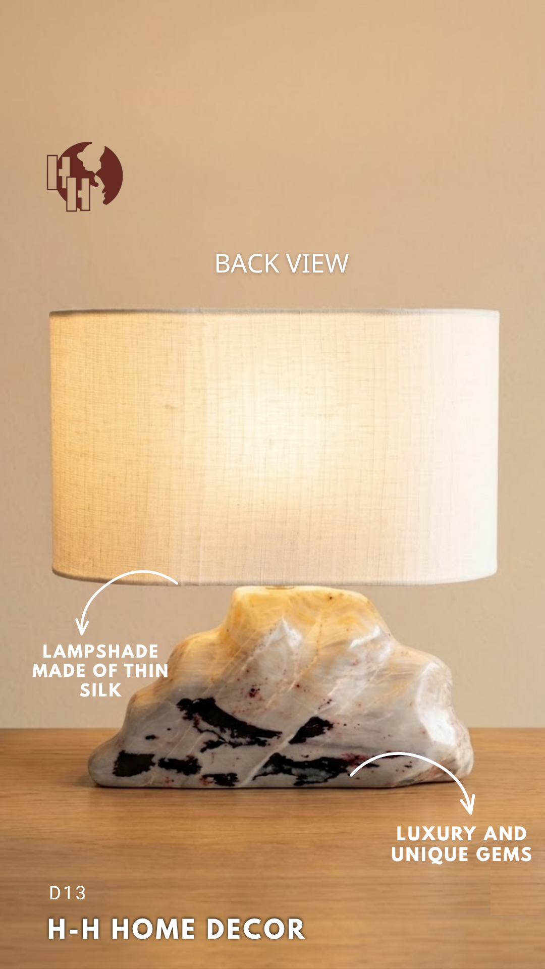 [D13] Rustic Mountain Zen Decorative Nightstand Lamp