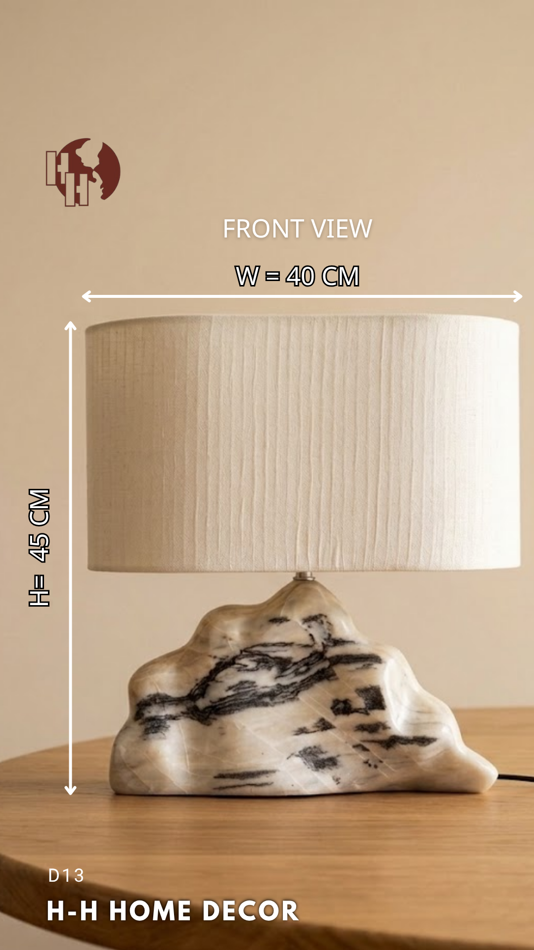 [D13] Rustic Mountain Zen Decorative Nightstand Lamp