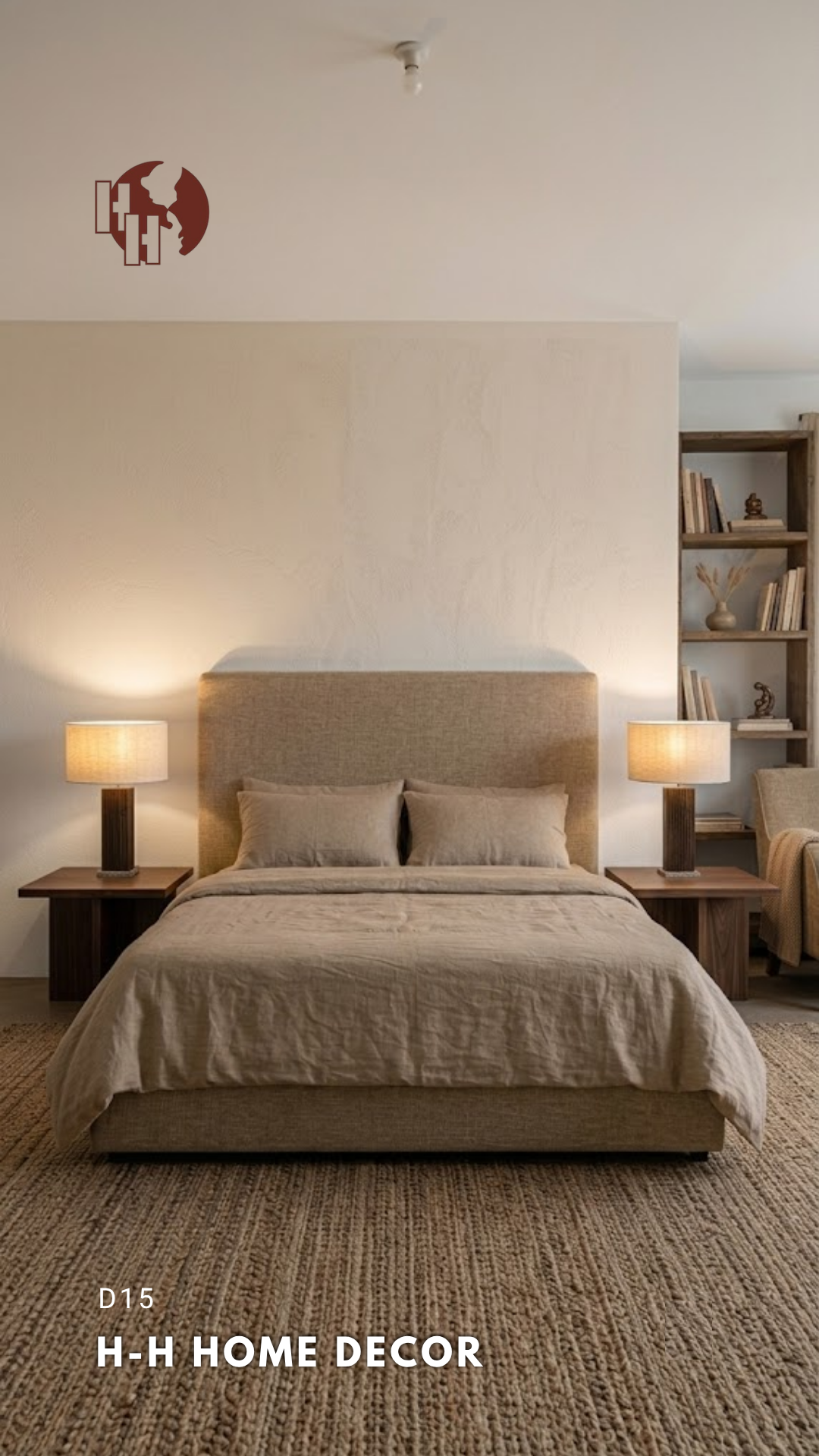 [D15] Solid Wood & Marble Table Lamp – H-H Home Decor
