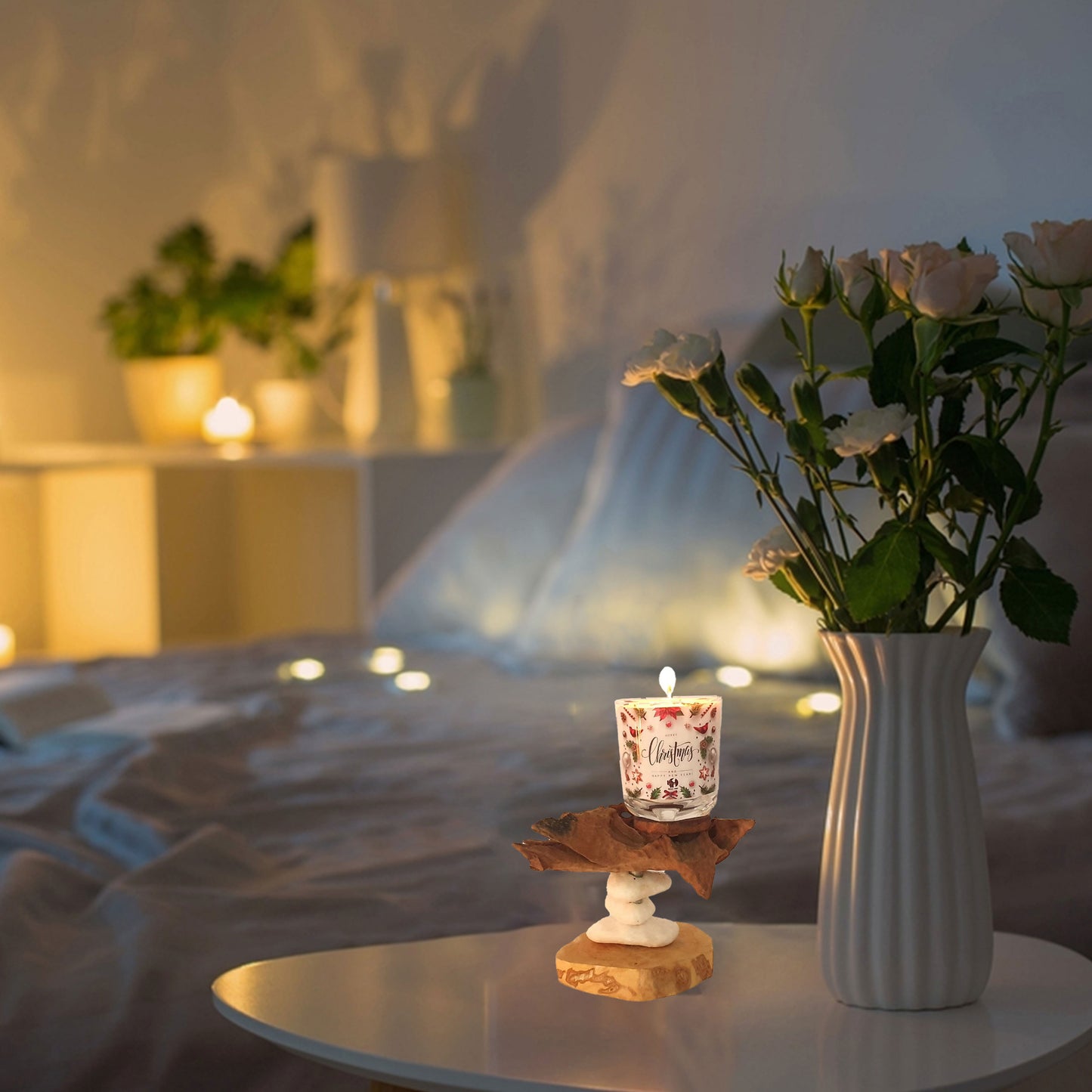 DN259-Candle Holder, Christmas Candle Holer.