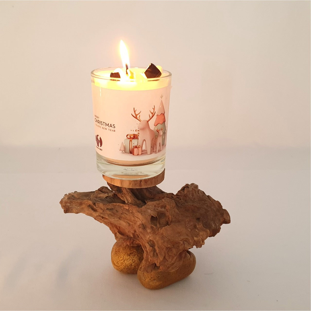 Candle Holder - Vietnam Artwork Wooden Candle