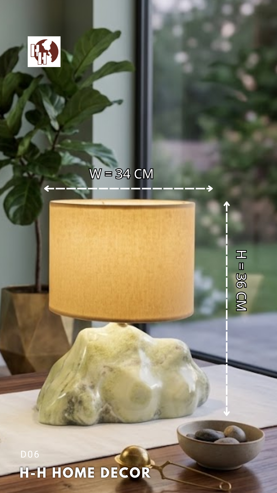 [D06] Natural Stone Table Lamp
