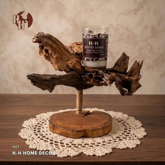 [N07] Driftwood Love Note Candle Holder
