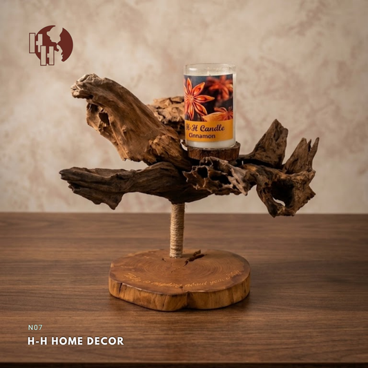 [N07] Driftwood Love Note Candle Holder