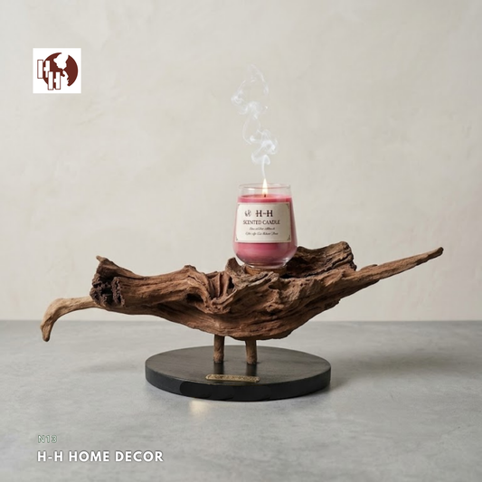 [N13] Artisan Natural Driftwood Candle Holder