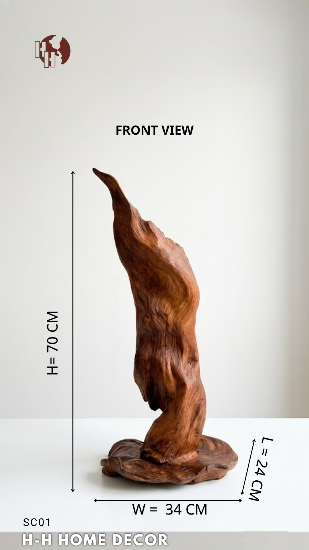 [SC01 ] Natural Wood Art Sculpture – "Dance of the Forest"