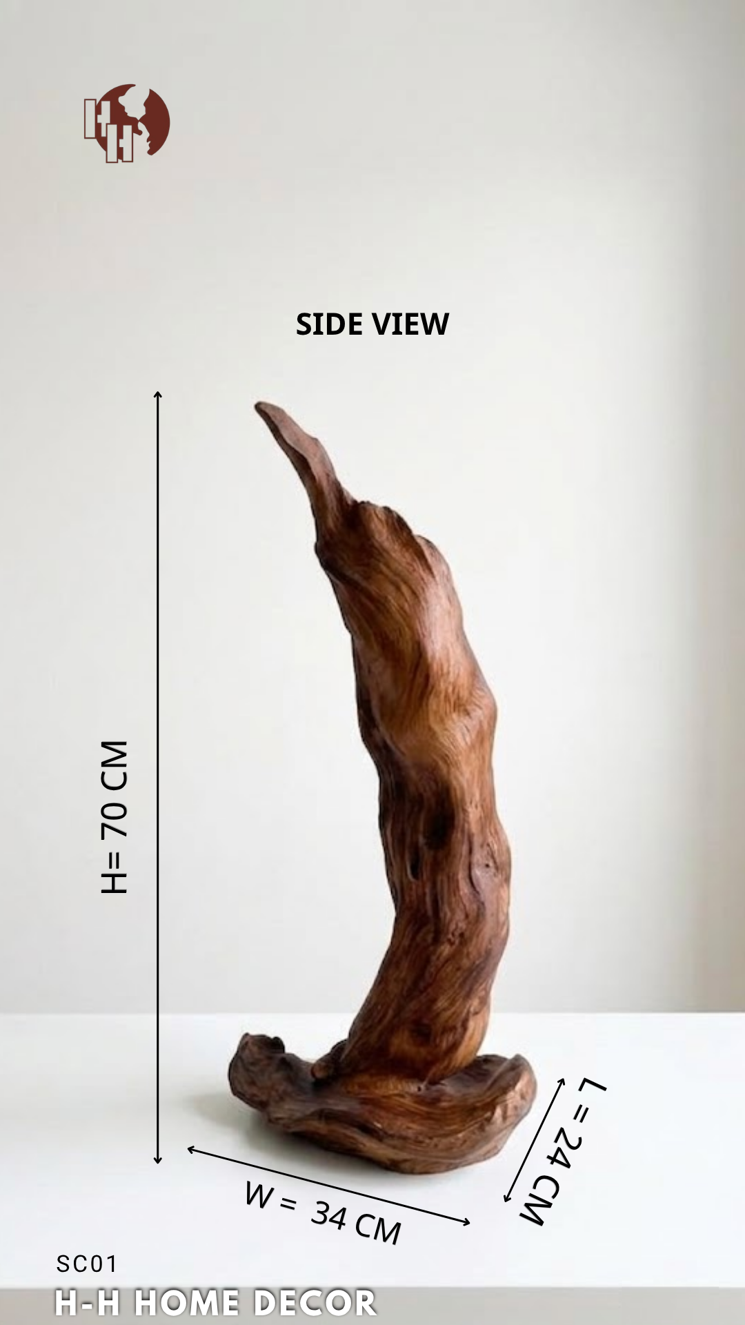 [SC01 ] Natural Wood Art Sculpture – "Dance of the Forest"